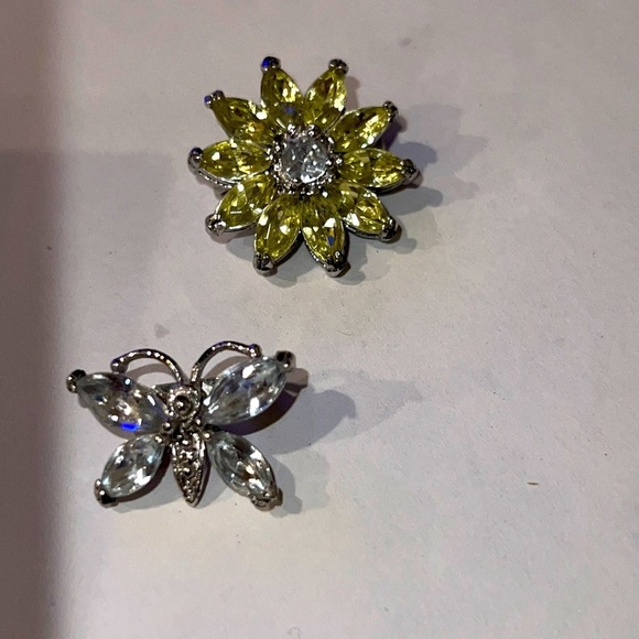 Jewelry - Rhinestone Brooch Butterfly and Flower women’s vintage